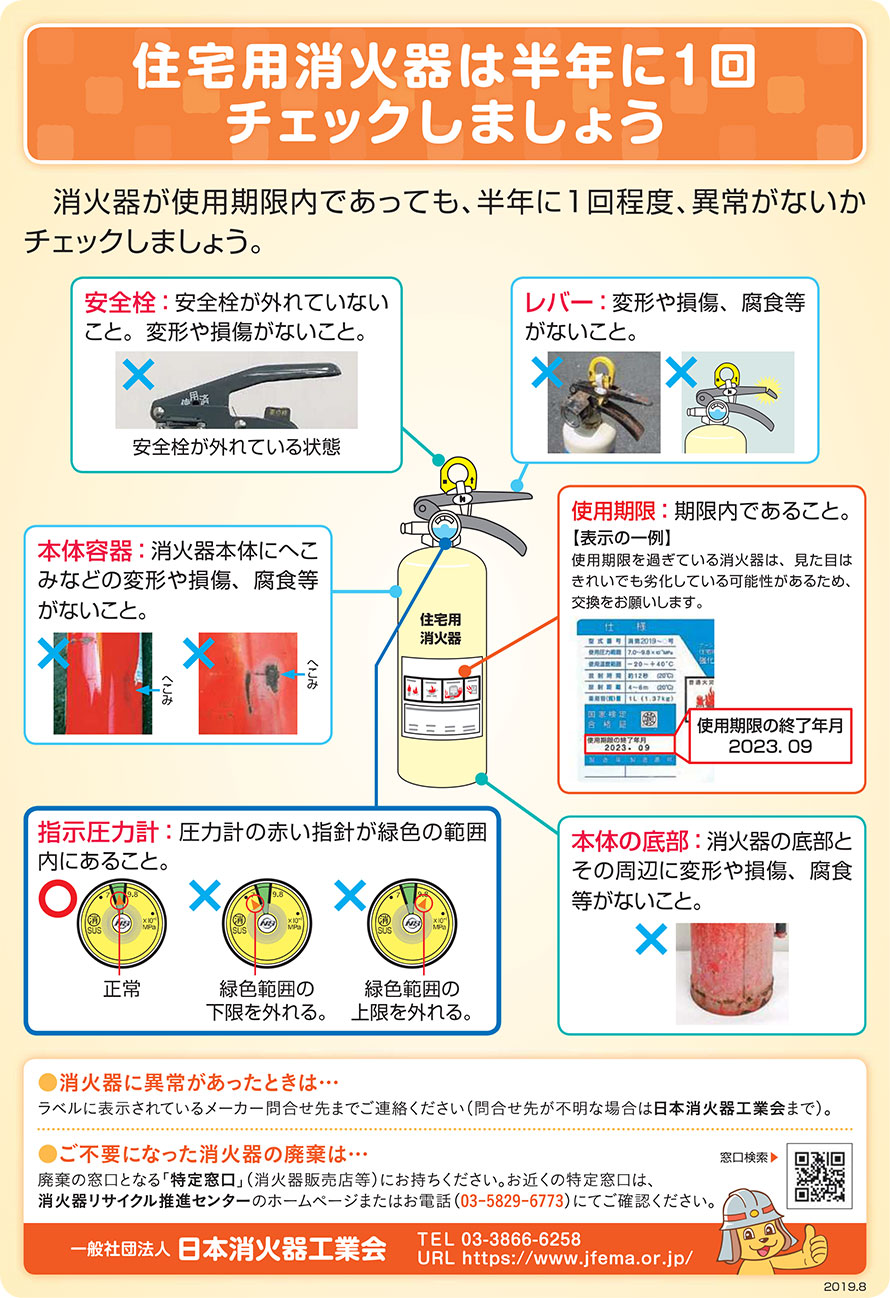 消火器半年に1回」チェック（業務用）